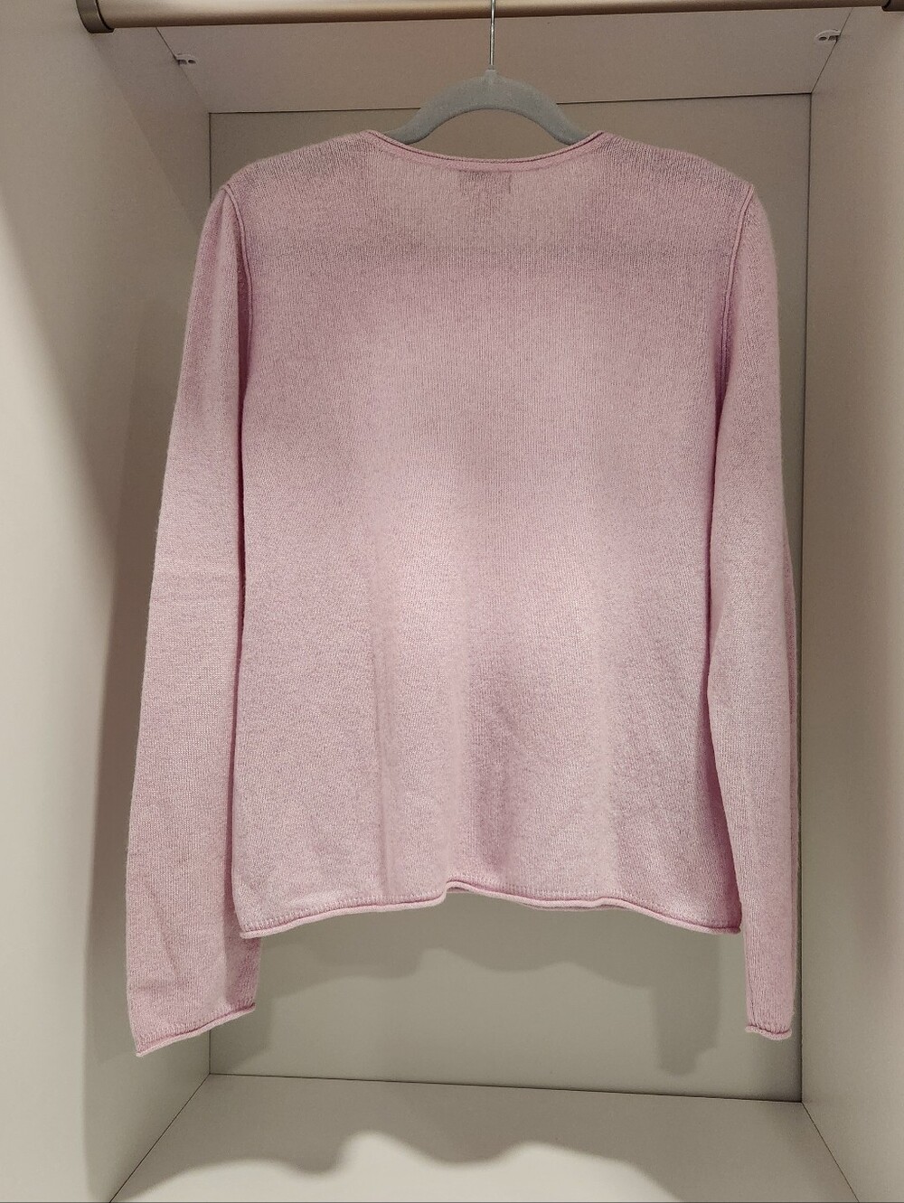 L.L. Bean Light Pink Crewneck Cashmere Sweater - Picture 2 of 8